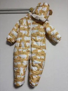 クマ柄冬用ベビー服 95cm 雪遊びウェア