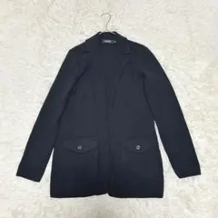 美品★ローレンラルフローレン コットンナイロン ニットジャケット 黒 ブラックのサムネイル