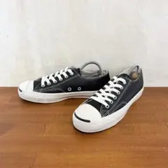 美品　コンバース　ジャックパーセル　24.0センチ 黒　レザー