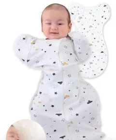 安眠スワドル おくるみ コットン100新生児 柄た違い2枚組み　　着くるみ