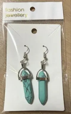 未開封 ターコイズ風 ビンテージ オシャレ ピアス