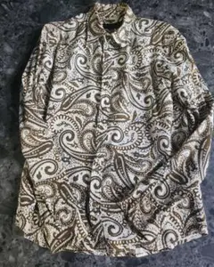 トップス メンズ ペーズリー柄 シャツ ブラウス