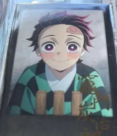 鬼滅の刃 DINING お楽しみくじ 箔押しチェキ風ブロマイド 竈門炭治郎