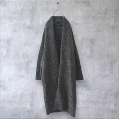 ★美品◆シップス◆手洗いOK♡イタリアンチェックロング羽織りCG
