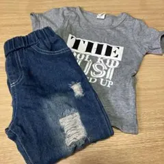 ダメージジーンズ &Tシャツ~85cm SHEIN