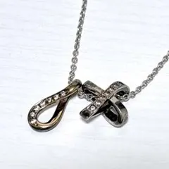 4℃ SILVER925 モチーフネックレス クロス しずく バイカラーのサムネイル