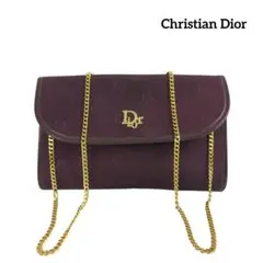 Christian Dior トロッターロゴ 2way チェーンショルダーバッグ