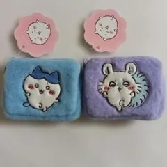 ちいかわふわふわミニポーチ　ハチワレ　モモンガ　2点セット 新品　タグ付き