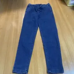 ダークブルー ストレートデニム パンツ