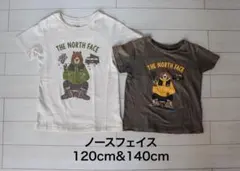 お値下げ☆ノースフェイス 120cm 140cm Tシャツ　兄弟お揃い ベアー