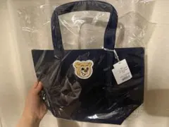 FEILER フェイラー トートバッグ ネイビー　オールドテディ