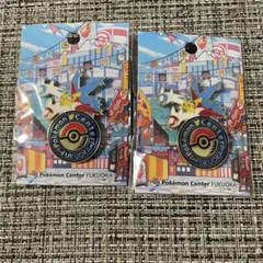ポケモンセンターフクオカ限定　ロゴピンズ　2点セット　新品　匿名配送