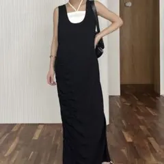 最終値下げ　新品　CAPRICIEUX LEMAGEベージュ ロングワンピース