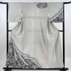 ★専用★未使用品 訪問着 藤娘きぬたや 総絞り 波 花 身丈162cm 藤娘きぬたやの総絞り訪問着・おしゃれ着物・振袖なら三ツ星