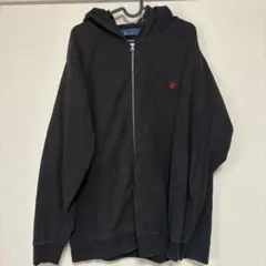 ブラック フルジップ パーカー　Polo club LLサイズ