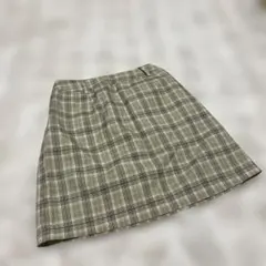 グリーン系チェック タイトミニスカート