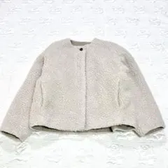 kagure かぐれ 完売品 ウール ノーカラー ジャケット 圧縮 カーディガン ウールボアジャケット（その他アウター）｜かぐれ（カグレ）の