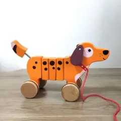【オーストラリアで購入】木製　引っ張る　カタカタ　犬のサムネイル