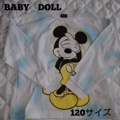 BABY DOLL　ミッキーマウス　タイダイ　長袖Ｔシャツ　120サイズ
