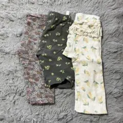 ベビー用　花柄パンツ 3点セット 80