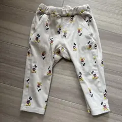 ミッキーマウス プリントパンツ ベージュ