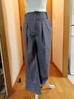 グレー系ツィードワイドパンツ