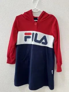 FILA フード付きワンピース 110サイズ 赤・紺