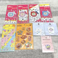 セリア 大人気シール ディズニー サンリオ たまごっち まとめ売り 9枚