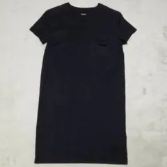 HERMES 　ワンピース　Tシャツ　ポケット　クロシェット　ブラック　36のサムネイル