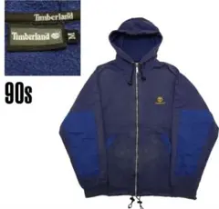 00s timberland ジップアップパーカー 古着 スウェット ネイビーのサムネイル