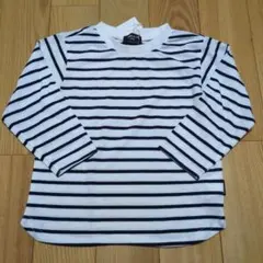 新品☆コムサイズム　白地に紺ライン　長袖Tシャツ100㎝
