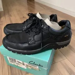 Clarks ブラック レザー シューズ 42
