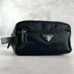 現行 PRADA プラダ Re-Nylon トラベルポーチ 2NA819 黒