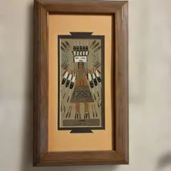 ナバホ族　Fred Hayes Navajo Sandpaintings 砂絵 Fred Hayes Navajo Sand painting Signed Framed | eBay