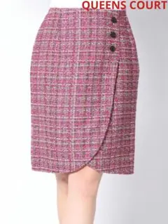 QUEENS COURT クイーンズコート ツイード タイトスカート 1