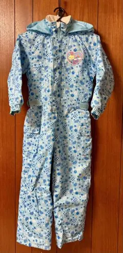 子ども用スキーウェア 水色 ドット柄130