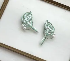 水引アクセサリーピアス・イヤリング　卒業式　入学式　結婚式　七五三　浴衣　披露宴