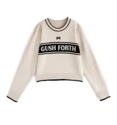 GRL リボン刺繍ロゴニットトップス tu971 新品タグ付き