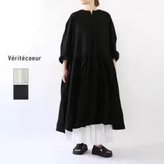 最終お値下げ　ヴェリテクール　シャツワンピース NavyBlack 新品 2025年最新】veritecoeur ヴェリテクール ワンピースの人気アイテム