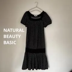 NATURAL BEAUTY BASIC 半袖ワンピース M 韓国系 きれいめ