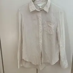 H&M リネンシャツ ベージュ 長袖