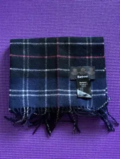 Barbour バブアー チェック柄マフラー ネイビー