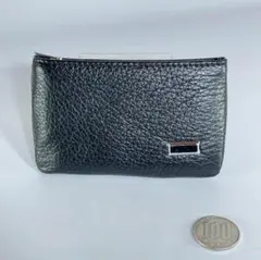 【新品】日本製　牛革小銭入れ　コインケース　ブラック　黒　本革