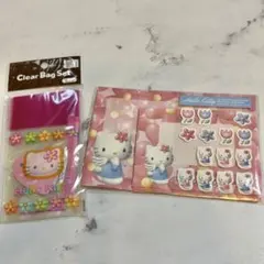【希少】平成レトロ　サンリオ　エンジェルキティ　レターセット　クリアーバッグ