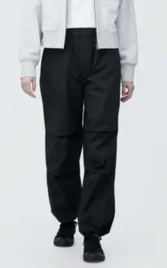無印良品 パンツ 婦人 パラシュートイージーパンツ レディース ブラック