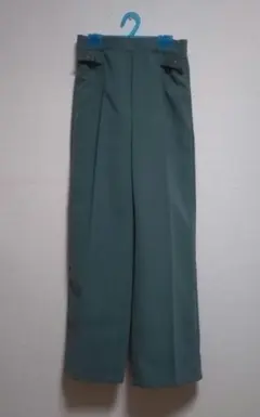 【Samansa Mos2 blue】タック入り ワイドパンツ モスグリーのサムネイル