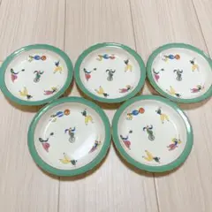 香蘭社ピエロ柄皿５枚21cm 香蘭社ピエロ柄皿5枚21cm 香蘭社ピエロ柄皿5枚21cm 期間限定