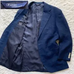 美品 Lサイズ相当 90s ラルフローレン リネン100% テーラードジャケット