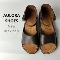 【良品】AULORA SHOES New Mexican レザーサンダル　DBR