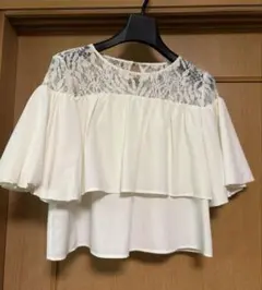 ROPÉ PICNIC ロペピクニック レースヨークティアードブラウス